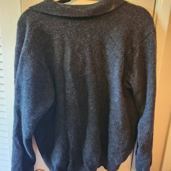 XXL Dark Grey Ralph Lauren Polo Sweater, 100% Lamb's Wool - Picture 3 of 3
